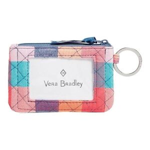 Vera Bradley Tropics Plaid Zip ID Case